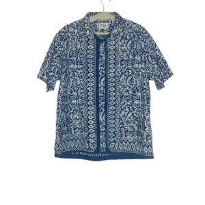 Vintage 90s Tommy Hilfiger Surf Printed  Button Down Shirt Size XL 100% Cotton